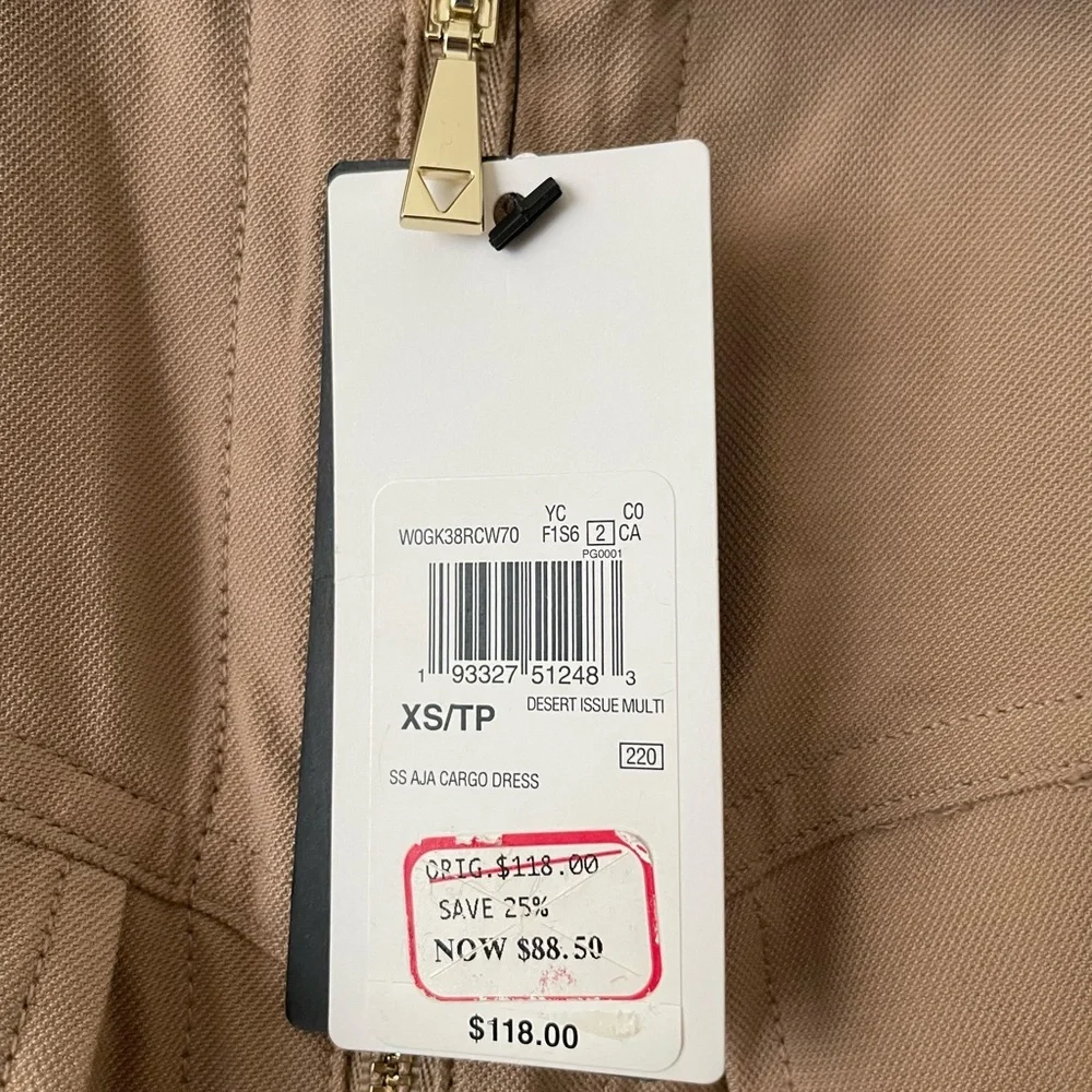 NWT - GUESS Sleeveless Utility Dress — Size XS - Picture 2 of 10